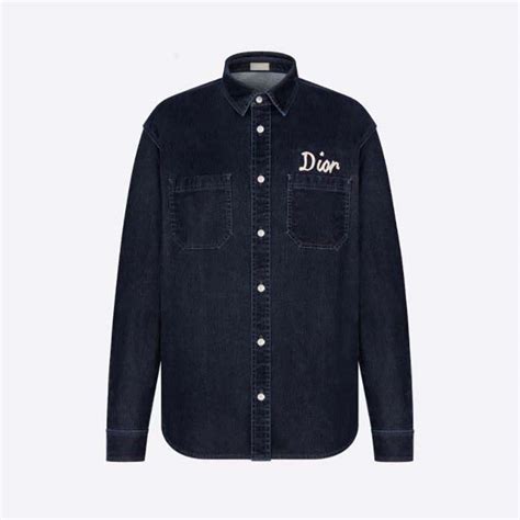 christian dior long sleeve button up|dior men's overshirt.